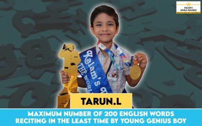 Maximum Number of 200 English Words Recited in the Least Time by a Young Genius Boy