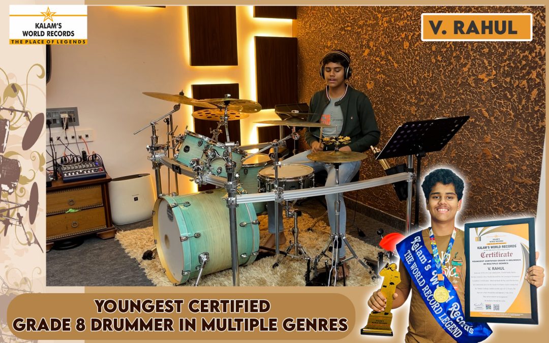 Youngest Certified Grade 8 Drummer in Multiple Genres
