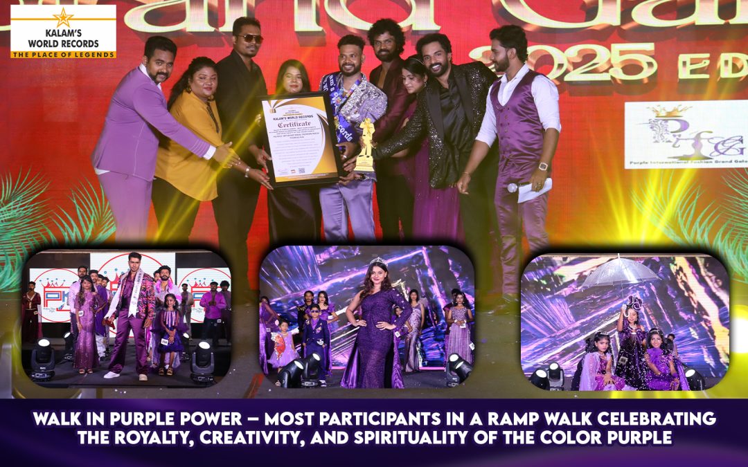 WALK IN PURPLE POWER – MOST PARTICIPANTS IN A RAMP WALK CELEBRATING THE ROYALTY, CREATIVITY, AND SPIRITUALITY OF THE COLOR PURPLE