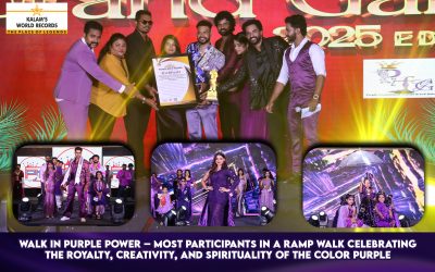 WALK IN PURPLE POWER – MOST PARTICIPANTS IN A RAMP WALK CELEBRATING THE ROYALTY, CREATIVITY, AND SPIRITUALITY OF THE COLOR PURPLE