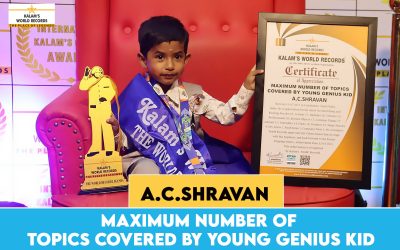 Maximum Number of Topics Covered by Young Genius Kid