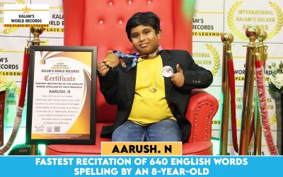 Fastest Recitation of 640 English Words Spelling by an 8-year-old