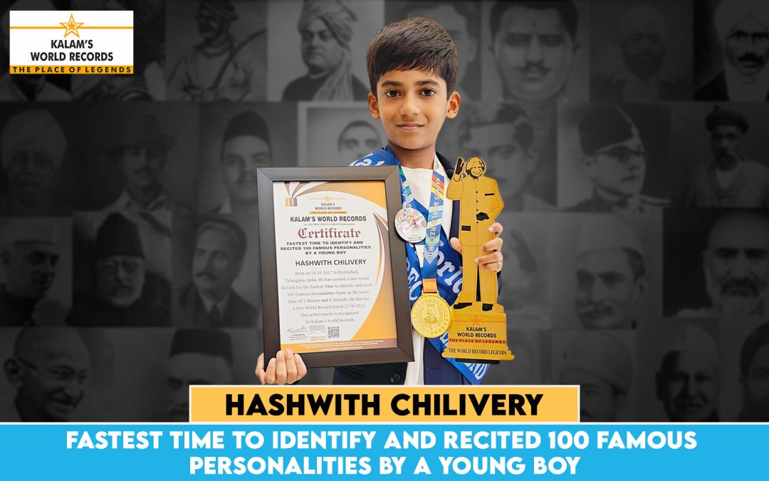 Fastest Time to Identify and Recited 100 Famous Personalities by a Young Boy
