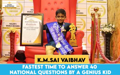 Fastest Time to Answer 40 National Questions by a Genius Kid