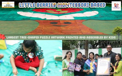 Largest Tree-shaped Puzzle Artwork Painted and Assembled by Kids