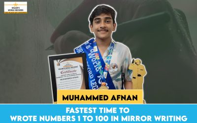 Fastest Time to Wrote Numbers 1 to 100 in Mirror Writing