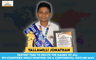 Fastest Time to Recite the Names of All 195 Countries While Pointing on a Continental Outline Map