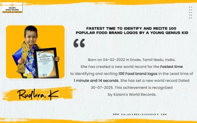Fastest Time to Identify and Recite 100 Popular Food Brand Logos by a Young Genius Kid