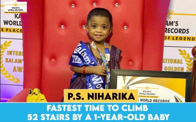 FASTEST TIME TO CLIMB 52 STAIRS BY A 1-YEAR-OLD BABY