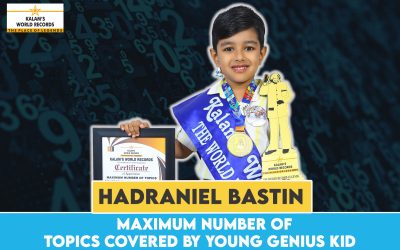Maximum Number of Topics Covered by Young Genius Kid