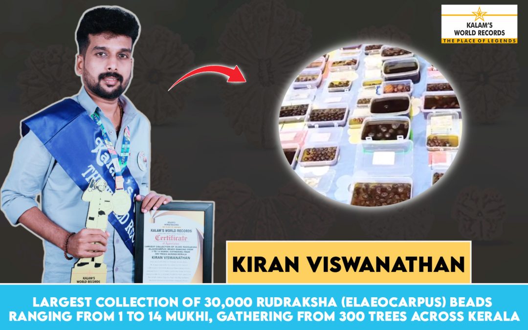 Largest Collection of 30,000 Rudraksha (Elaeocarpus) Beads Ranging From 1 to 14 Mukhi, Gathering From 300 Trees Across Kerala