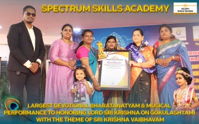 Largest Devotional Bharatanatyam & Musical Performance to Honoring Lord Sri Krishna on Gokulashtami  With the Theme of Sri Krishna Vaibhavam