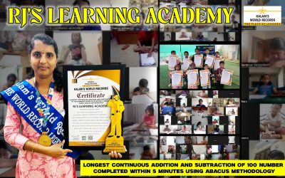 Longest Continuous Addition and Subtraction of 100 Numbers Completed Within 5 Minutes Using Abacus Methodology