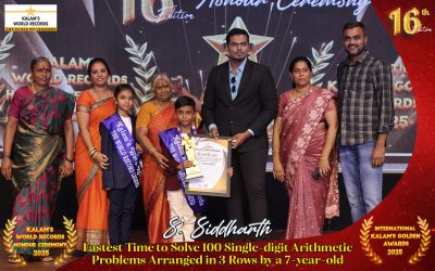 Fastest Time to Solve 100 Single-digit Arithmetic Problems Arranged in 3 Rows by a 7-year-old