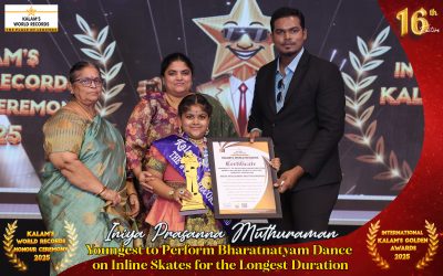 Youngest to Perform Bharatnatyam Dance on Inline Skates for the Longest Duration
