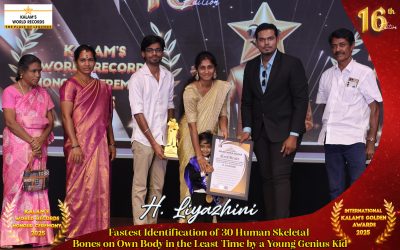 Fastest Identification of 30 Human Skeletal Bones on Own Body in the Least Time by a Young Genius Kid