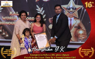 Youngest to Solve a 216-piece Jigsaw Puzzle in the Least Time by a Young Genius Girl