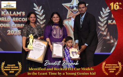 Identified and Recited 152 Car Models in the Least Time by a Young Genius Kid