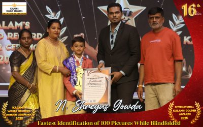 Fastest Identification of 100 Pictures While Blindfolded