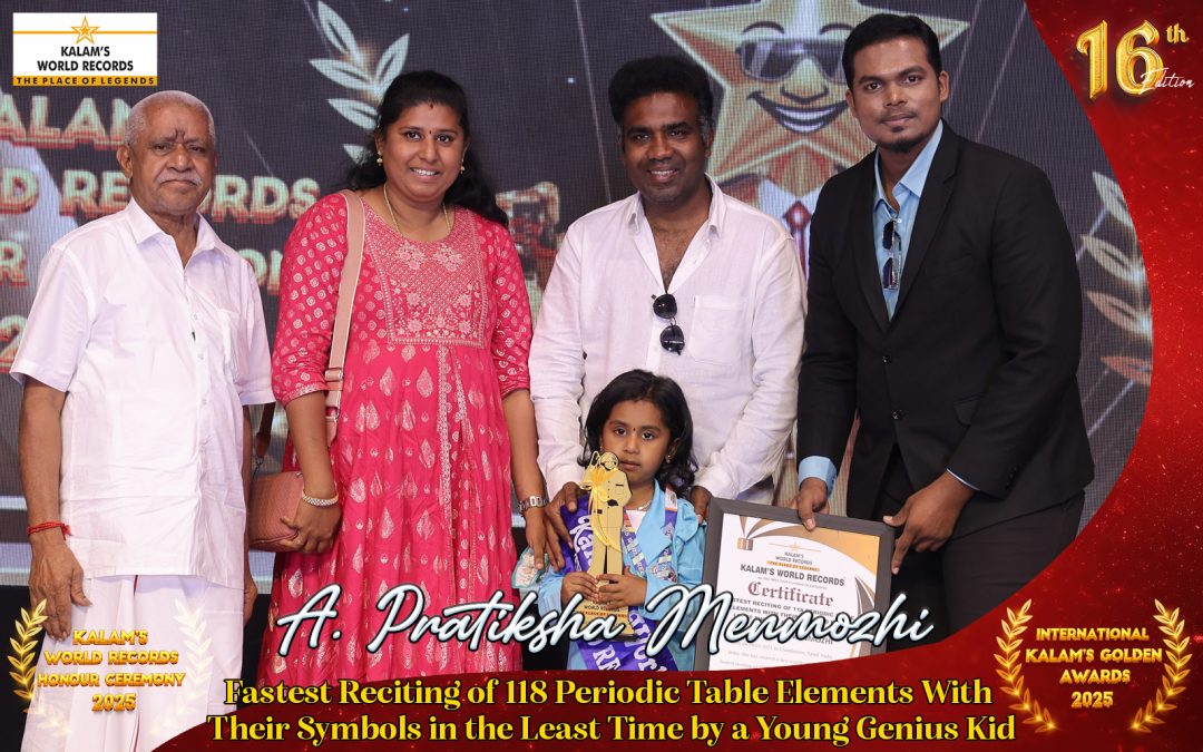 Fastest Reciting of 118 Periodic Table Elements With Their Symbols in the Least Time by a Young Genius Kid
