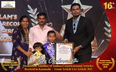 Maximum Number of Indian Constitutional Articles Recited in Kannada – From Article 1 to Article 395