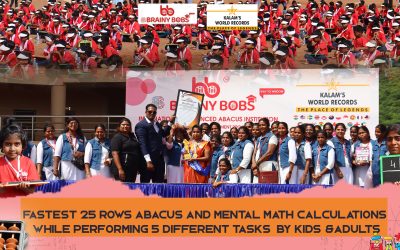 FASTEST 25 ROWS ABACUS AND MENTAL MATH CALCULATIONS WHILE PERFORMING 5 DIFFERENT TASKS BY KIDS & ADULTS