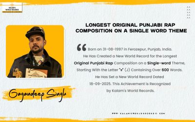 Longest Original Punjabi Rap Composition on a Single Word Theme