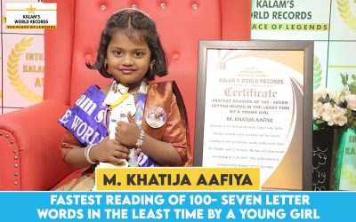 Fastest Reading of 100- Seven Letter Words in the Least Time by a Young Girl