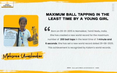 Maximum Ball Tapping in the Least Time by a Young Girl
