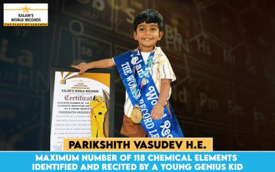 Maximum Number of 118 Chemical Elements Identified and Recited by a Young Genius Kid
