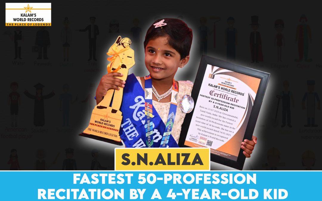 Fastest 50-profession Recitation by a 4-year-old Kid