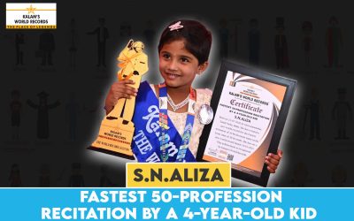 Fastest 50-profession Recitation by a 4-year-old Kid