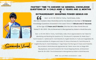 Fastest Time to Answer 52 General Knowledge Questions by a Child Aged 2 Years and 11 Months (&) Extraordinary Grasping Power Genius Kid
