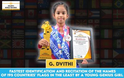 Fastest Identification and Recitation of the Names of 195 Countries’ Flags in the Least by a Young Genius Girl