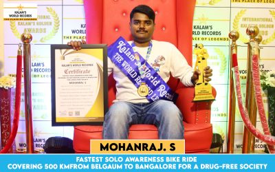 Fastest Solo Awareness Bike Ride Covering 500 Km From Belgaum to Bangalore for a Drug-free Society