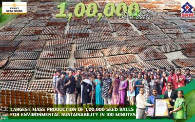 Largest Mass Production of 1,00,000 Seed Balls for Environmental Sustainability in 100 Minutes