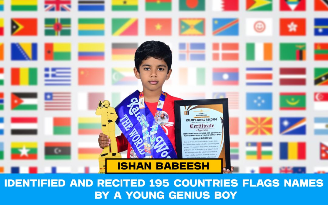 IDENTIFIED AND RECITED 195 COUNTRIES FLAGS NAMES BY A YOUNG GENIUS BOY