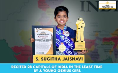RECITED 28 CAPITALS OF INDIA IN THE LEAST TIME BY A YOUNG GENIUS GIRL