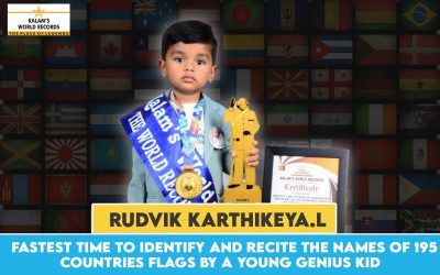 Fastest Time to Identify and Recite the Names of 195 Countries Flags by a Young Genius Kid