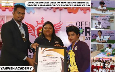 20-hour Longest Drive on Montessori Sensorial Didactic Apparatus on Occasion of Children’s Day