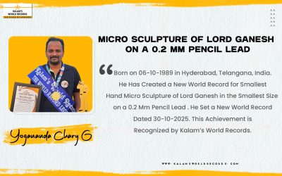 Micro Sculpture of Lord Ganesh on a 0.2 MM Pencil Lead