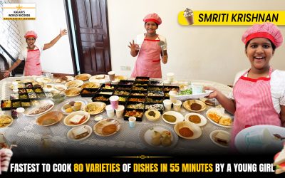 Fastest to Cook 80 Varieties of Dishes in 55 Minutes by a Young Girl