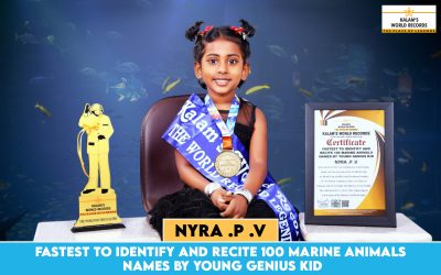 Fastest to Identify and Recite 100 Marine Animals Names by Young Genius Kid