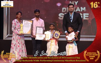 Fastest Identification and Recitation of 195 Countrys Flag Using Flashcards While Performing Continuous Silambam Rotations