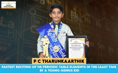 Fastest Reciting of 118 Periodic Table Elements in the Least Time by a Young Genius Kid