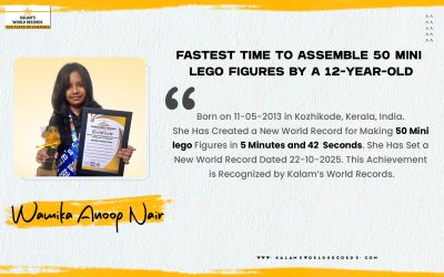 FASTEST TIME TO ASSEMBLE 50 MINI LEGO FIGURES BY A 12-YEAR-OLD