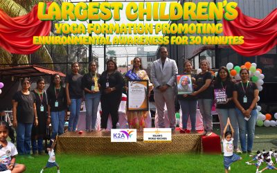 LARGEST CHILDREN’S YOGA FORMATION PROMOTING ENVIRONMENTAL AWARENESS FOR 30 MINUTES