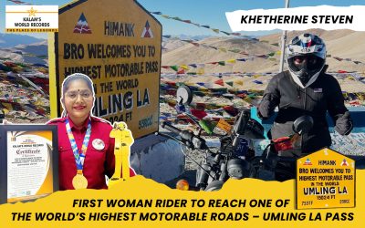 First Woman Rider to Reach One of the World’s Highest Motorable Roads – Umling La Pass