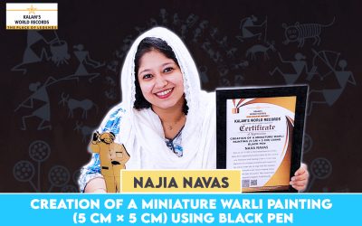 Creation of a Miniature Warli Painting (5 Cm × 5 Cm) Using Black Pen