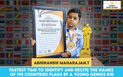 FASTEST TIME TO IDENTIFY AND RECITE THE NAMES OF 195 COUNTRIES FLAGS BY A YOUNG GENIUS KID